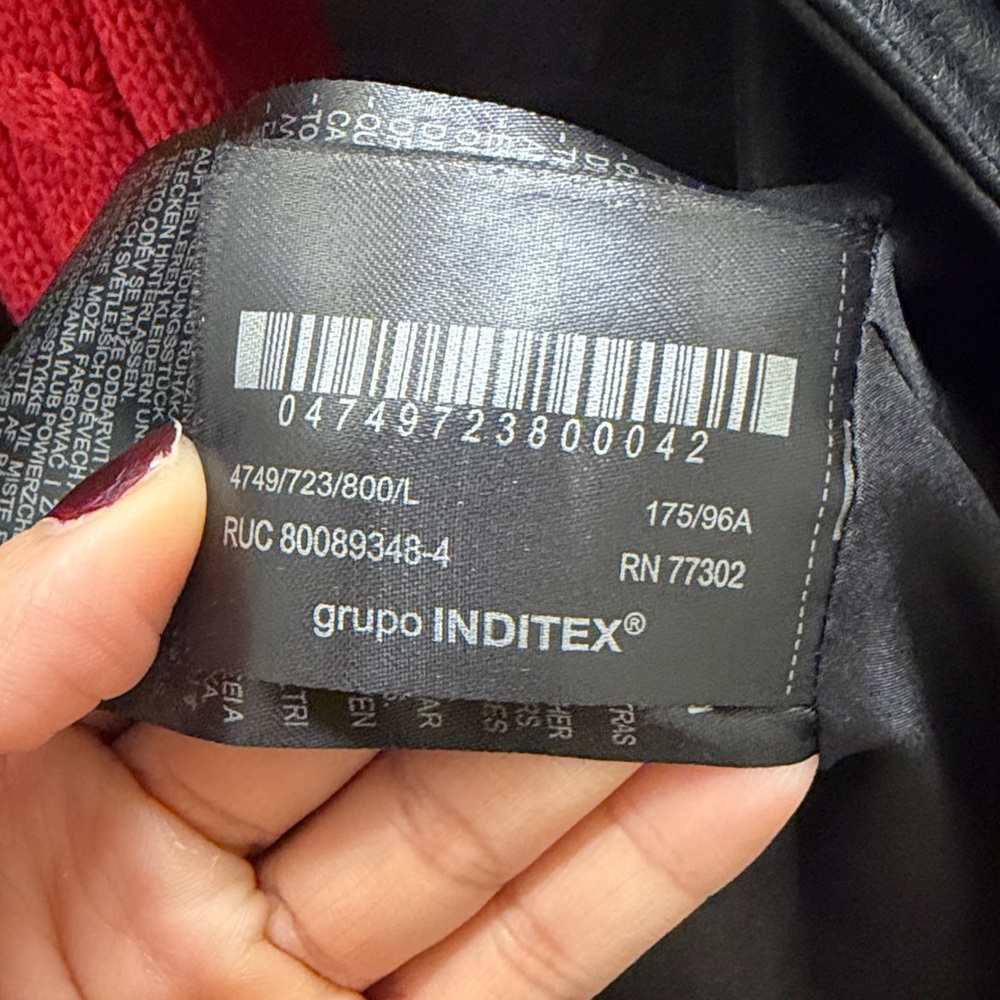 Zara Women's Black Belted Leather Jacket - Picture 3 of 3